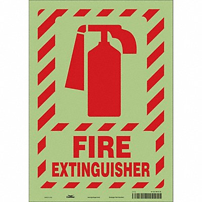 Safety Sign 14 in x 10 in Glow Vinyl