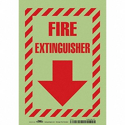 Safety Sign 10 in x 7 in Glow Vinyl