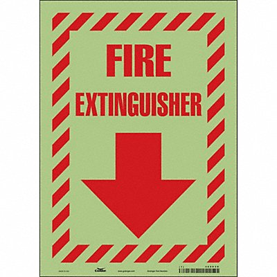 Safety Sign 14 in x 10 in Glow Vinyl