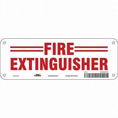 Safety Sign 3 1/2 in x 10 in Aluminum