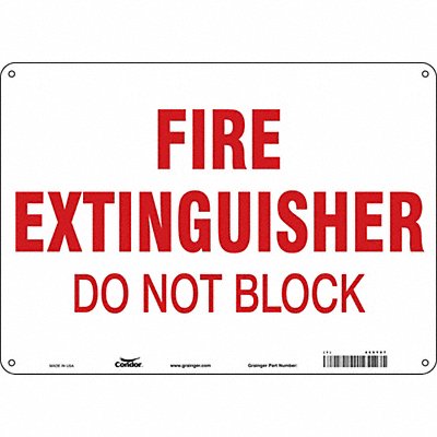 Safety Sign 10 in x 14 in Polyethylene