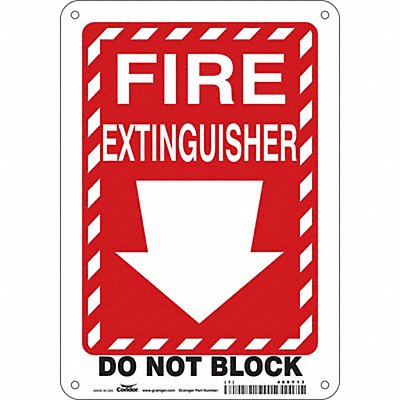 Safety Sign 10 in x 7 in Polyethylene