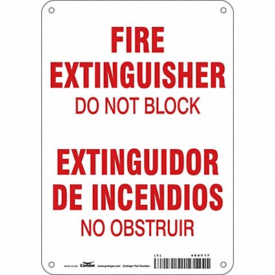 Safety Sign 10 in x 7 in Aluminum