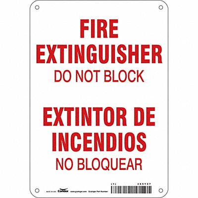 Safety Sign 10 in x 7 in Aluminum