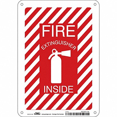 Safety Sign 10 in x 7 in Aluminum