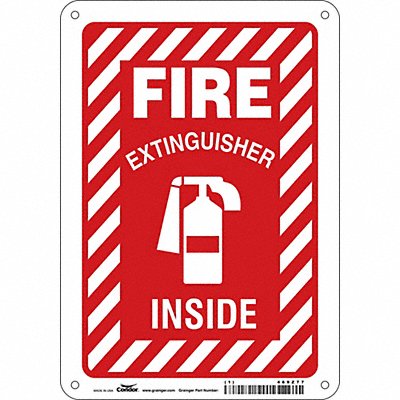 Safety Sign 10 in x 7 in Aluminum