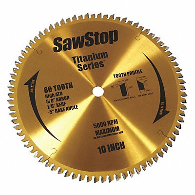 Circular Saw Blade 10 in Blade 80 Teeth