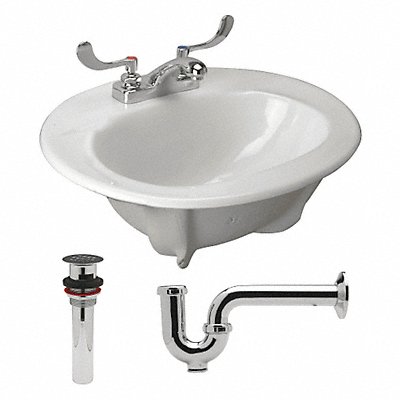 Zurn Lav Sink Oval 20inx12-1/4inx6-5/8in