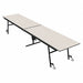 Mobile Shaped Table Gray Glace 10 Seats