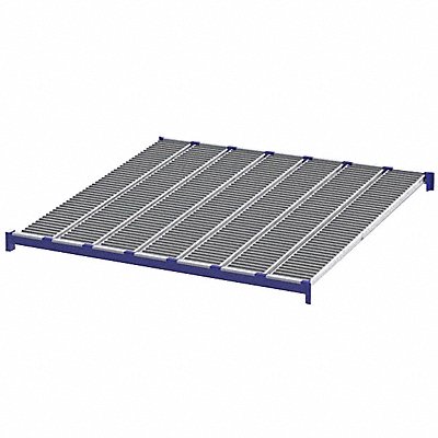 Gravity Flow Shelf 96inx2 5/8inx96in Blu