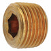 Countersink Plug Brass 3/4 in MNPT