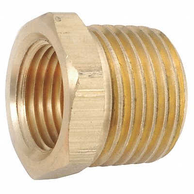 Hex Bushing Brass 1/2 x 3/8 in NPT