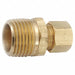 Connector Low Lead Brass CompxM 1/2In