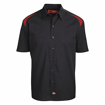 Short Slve Shirt Blk English Red M Tall