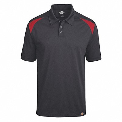 Short Sleeve Polo Black English Red XL