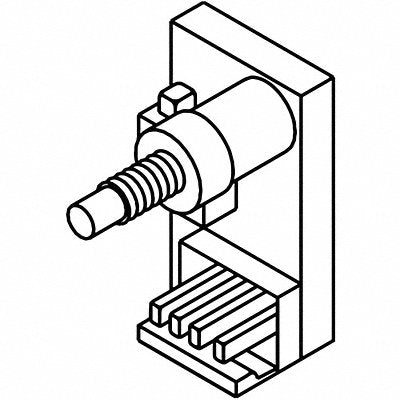 On/Off Switch Silver Aluminum 1 in L