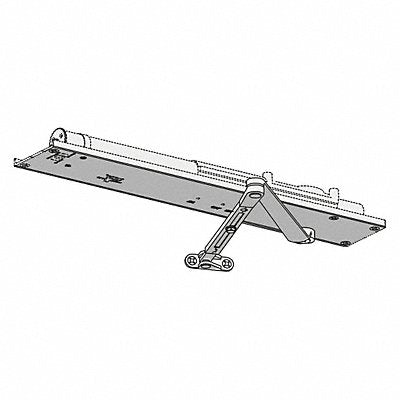 Concealed Closer Slvr 3-3/4 in H LH