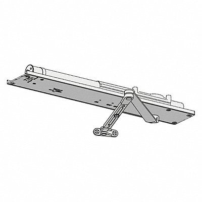 Concealed Closer Slvr 1-5/8 in W LH