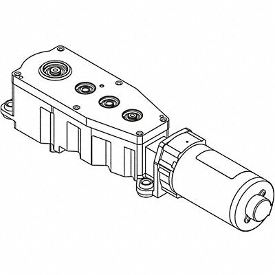 Motor Gear Box Slvr 16-1/2 in L RH