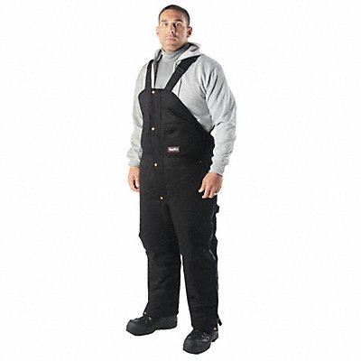 H4948 Bib Overalls Black Size 46x31-1/2 In.