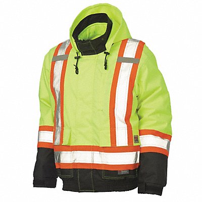 Bomber Jacket Hi-Viz Insul. Green XL