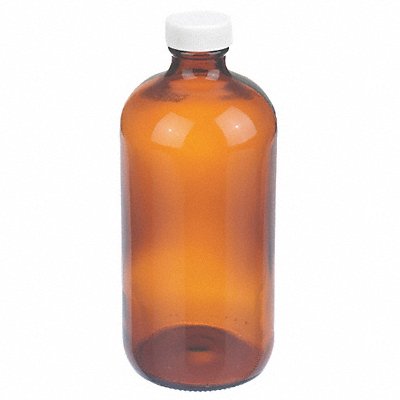 Bottle 168 mm H Amber 75 mm Dia PK12