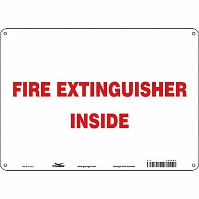 Safety Sign 10 in x 14 in Aluminum