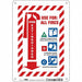 Safety Sign 10 in x 7 in Polyethylene