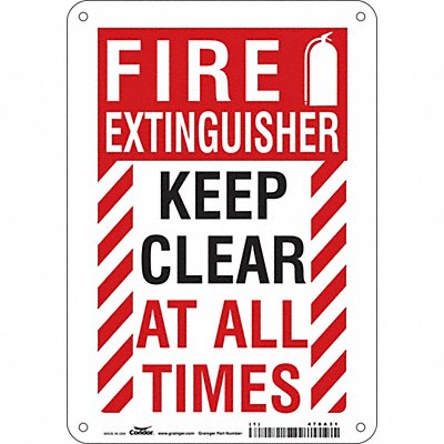 Safety Sign 10 in x 7 in Aluminum