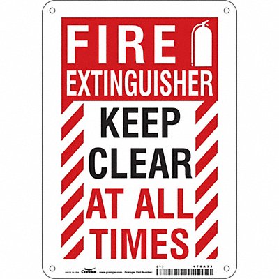 Safety Sign 10 in x 7 in Polyethylene