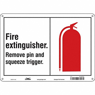 Safety Sign 10 in x 14 in Aluminum