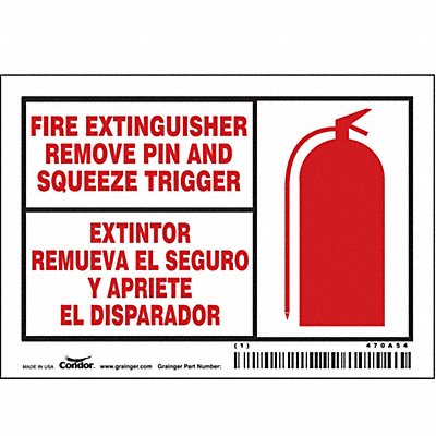 Safety Sign 3 1/2 in x 5 in Vinyl PK5