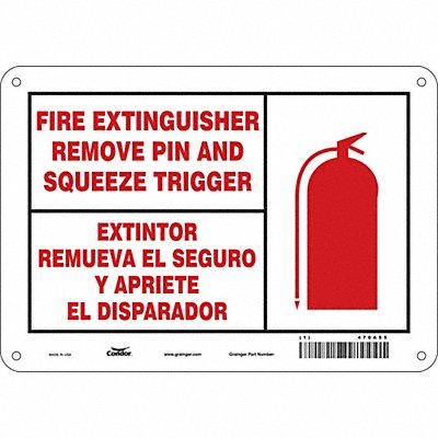 Safety Sign 7 in x 10 in Polyethylene