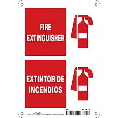 J9624 Safety Sign 10 in x 7 in Aluminum