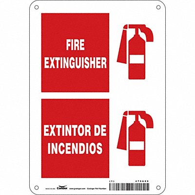 J9624 Safety Sign 10 in x 7 in Polyethylene