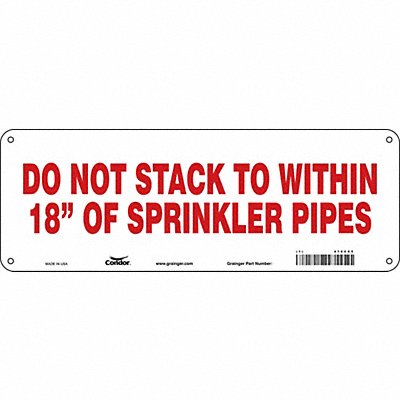 Safety Sign 5 in x 14 in Polyethylene