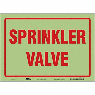 Safety Sign 10 in x 14 in Glow Vinyl