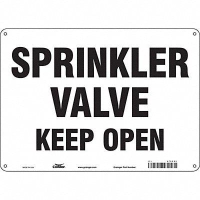 Safety Sign 10 in x 14 in Aluminum