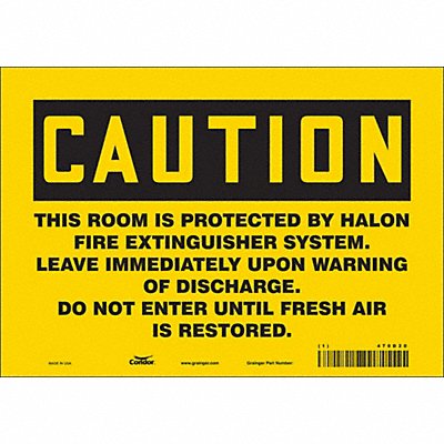 Safety Sign 7 in x 10 in Vinyl