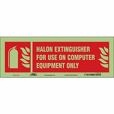 Safety Sign 5 in x 14 in Glow Vinyl