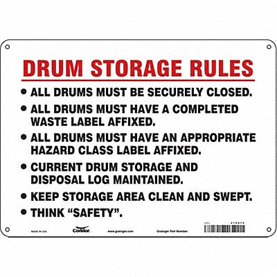 Safety Sign 10 inx14 in Polyethylene