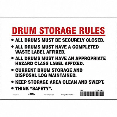 Safety Sign 7 inx10 in Vinyl