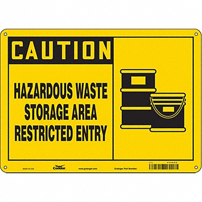 Safety Sign 10 in x 14 in Aluminum