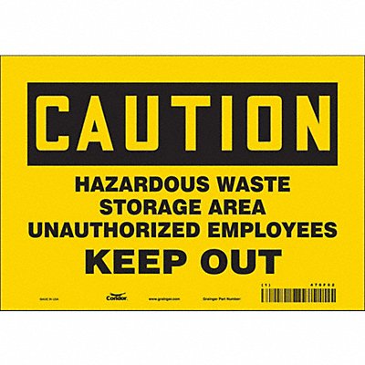 Safety Sign 7 in x 10 in Vinyl