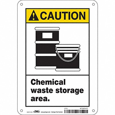 Safety Sign 10 in x 7 in Polyethylene