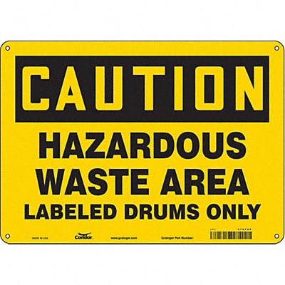 Safety Sign 10 inx14 in Polyethylene