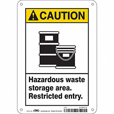 Safety Sign 10 in x 7 in Aluminum