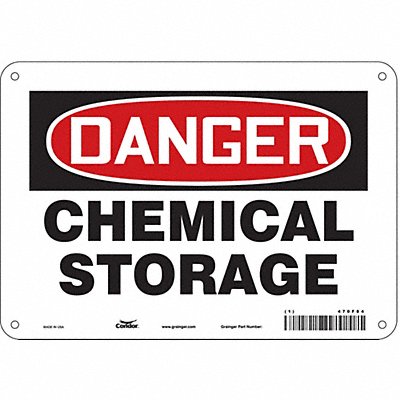 J6913 Safety Sign 7 in x 10 in Aluminum