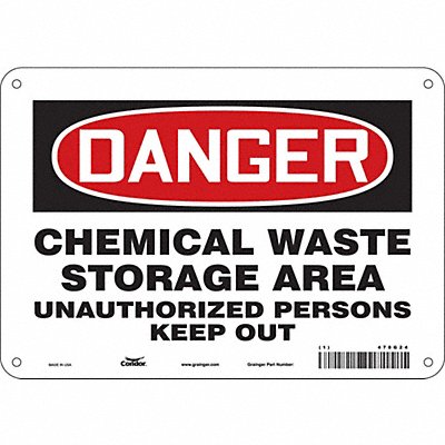 Safety Sign 7 in x 10 in Aluminum