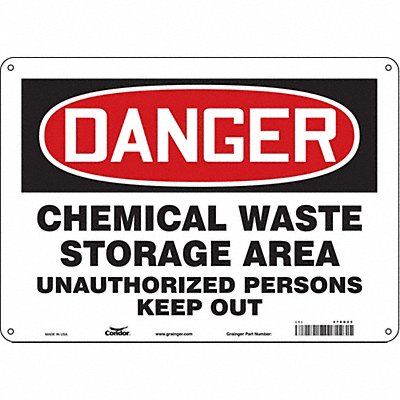 Safety Sign 10 in x 14 in Aluminum